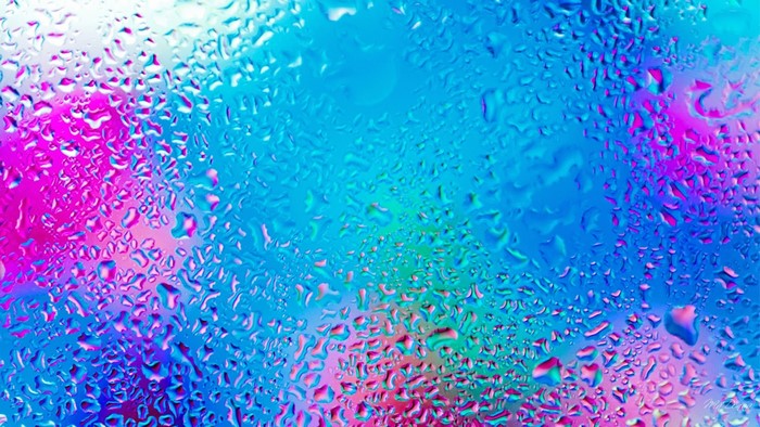 Abstract colorful water droplets background