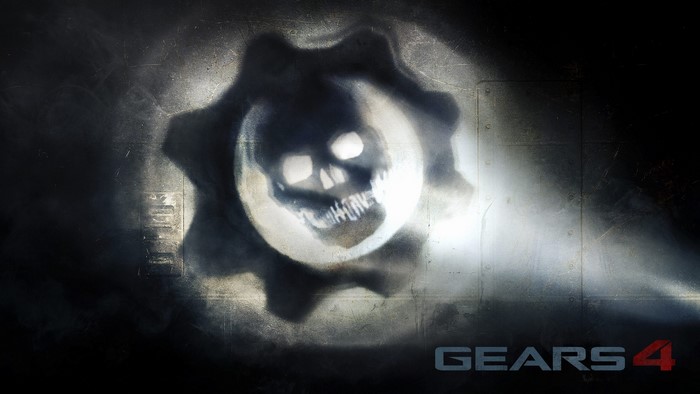 Gears 4 Skull Logo