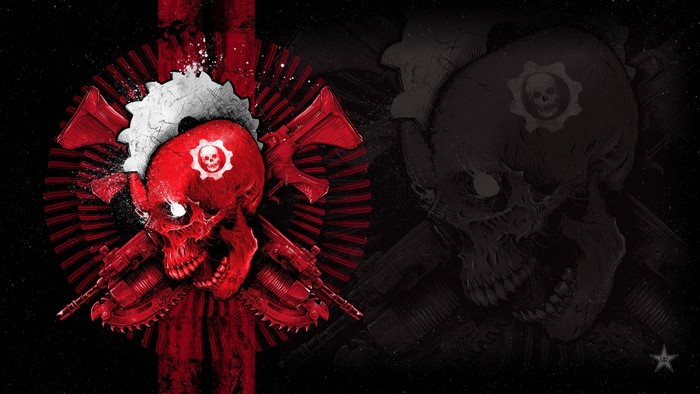 Gears of War 4 Skull and Weapons Art