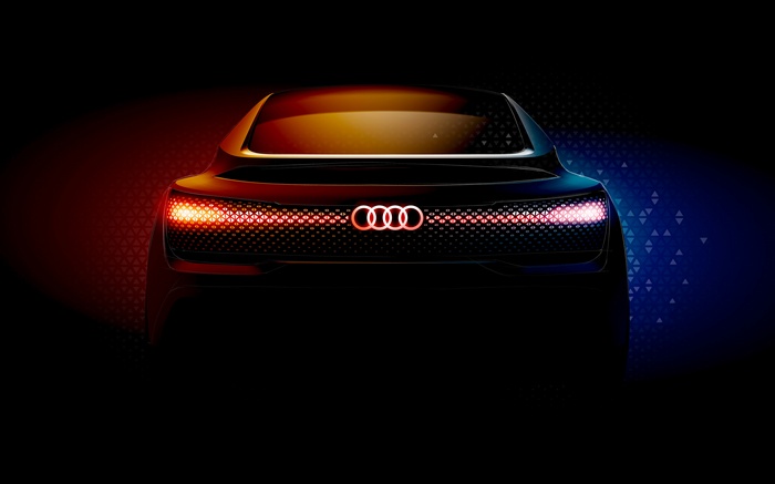 Audi Aicon concept car rear view 4K