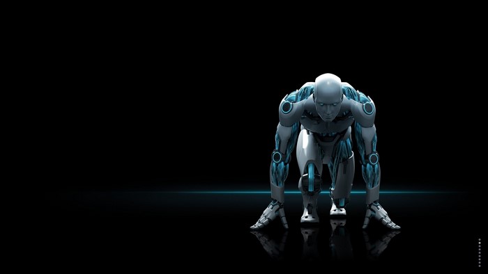 Robot in starting position