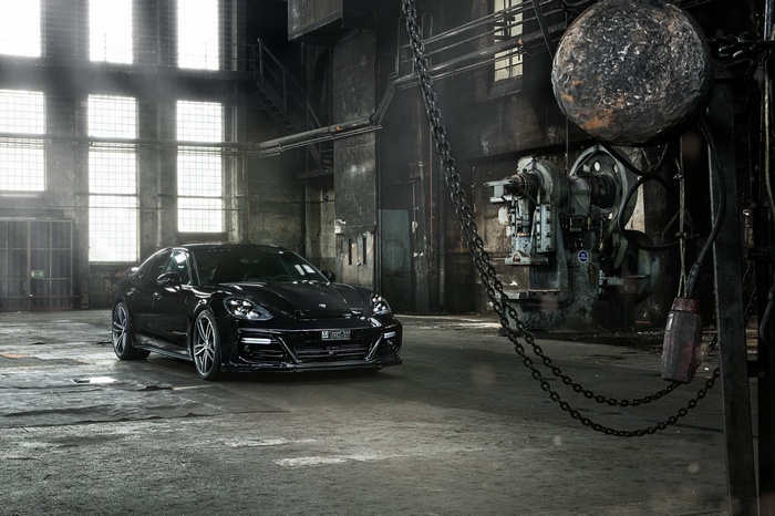 TechArt Porsche Panamera Grand GT in industrial building