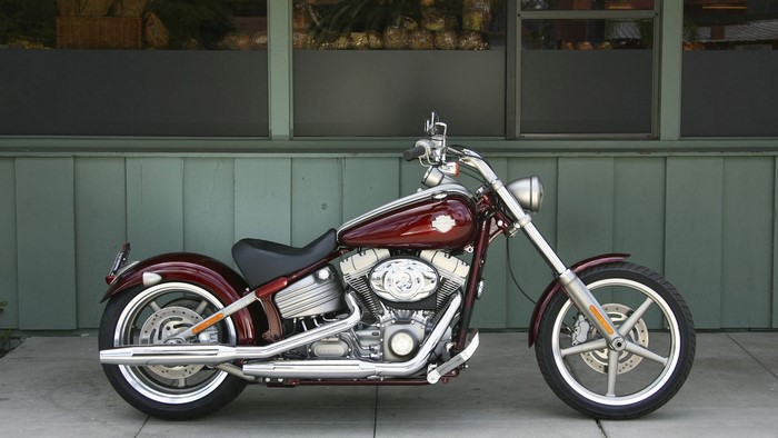 Harley Davidson motorcycle parked outside