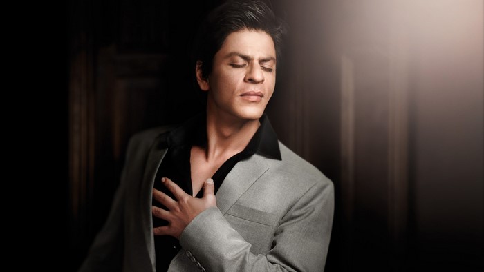 Shah Rukh Khan in a grey suit