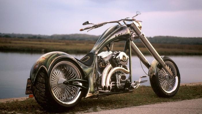 Custom Harley Davidson Chopper Motorcycle
