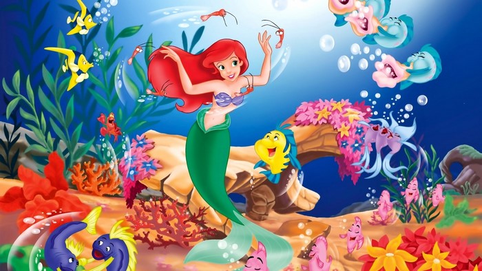 Ariel from The Little Mermaid with Flounder