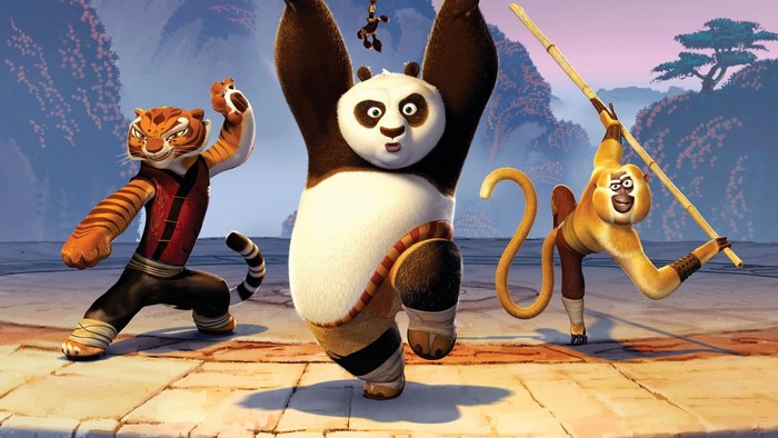 Tigress, Po, and Monkey from Kung Fu Panda