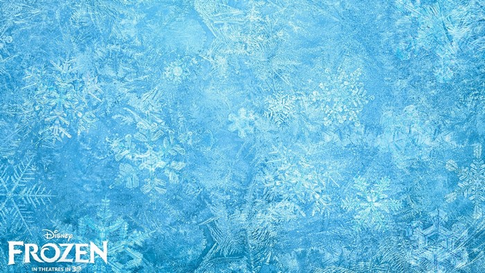 Frozen movie logo on ice background