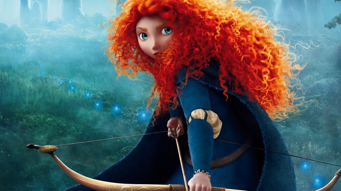 Princess Merida from Brave with a bow and arrow