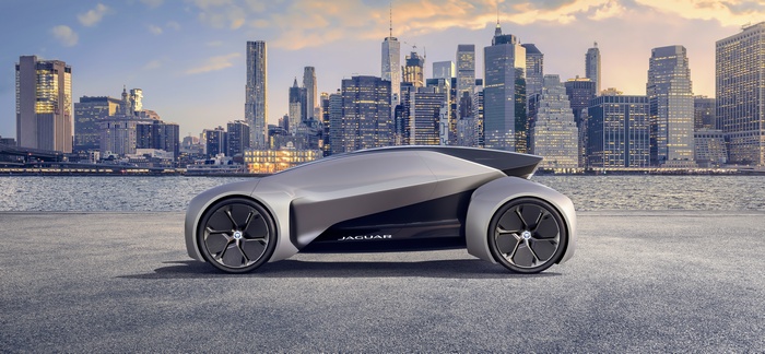 Jaguar Future-Type Concept car in city