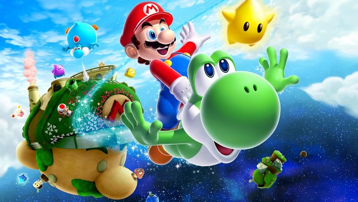 Mario and Yoshi from Super Mario Galaxy