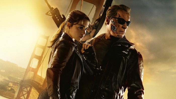 Sarah Connor and T-800 from Terminator Genisys