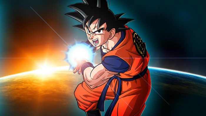 Goku Performing Kamehameha Energy Blast