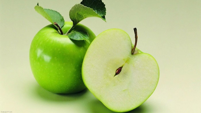 Green Apple and Half Apple