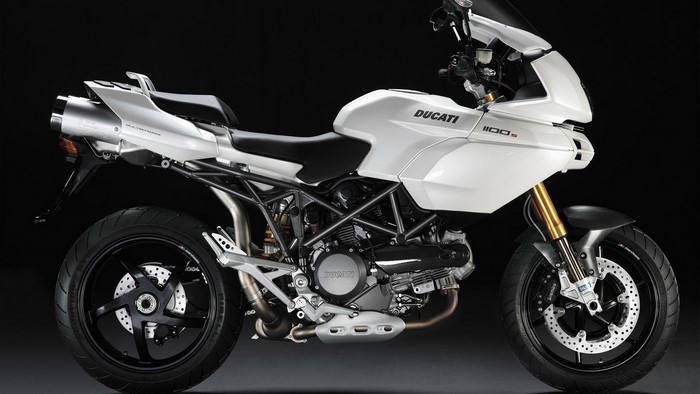 White Ducati Multistrada 1100S Motorcycle