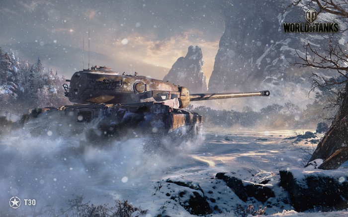 T30 Tank from World of Tanks in Winter