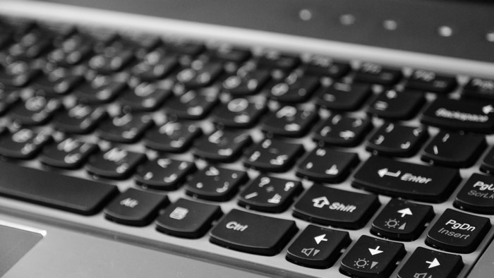 Close-up of a laptop keyboard