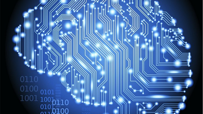 Digital Brain with Binary Code