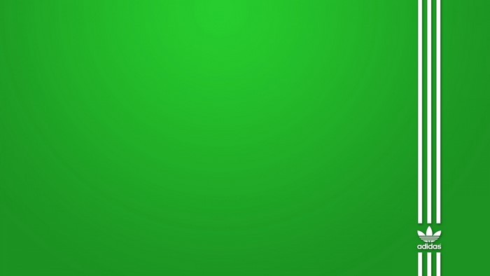 Green Adidas with Three Stripes and Logo