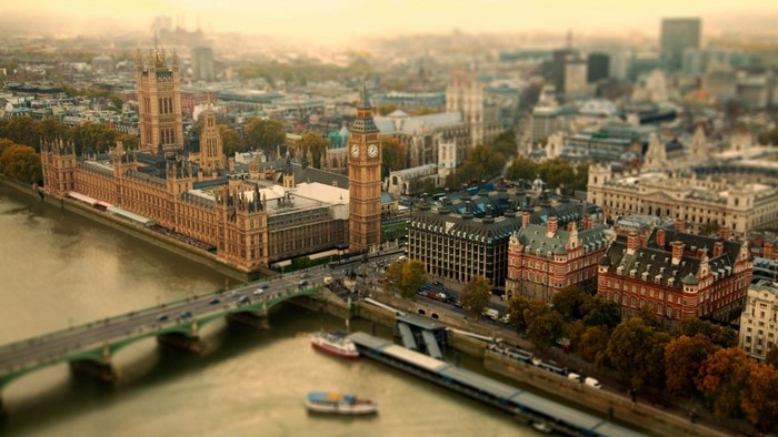 London City Skyline with Big Ben and Parliament