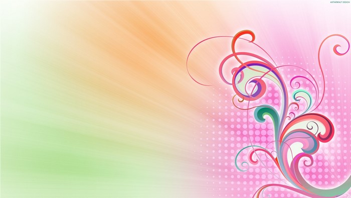 Abstract floral design with gradient background