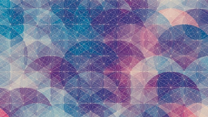 Geometric pattern with circles and triangles