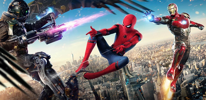 Spider-Man, Iron Man, and Vulture from Spider-Man: Homecoming