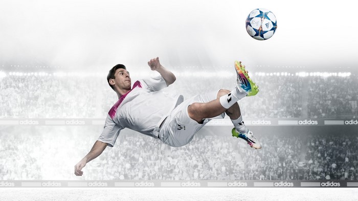 Lionel Messi Soccer Player Performing Bicycle Kick