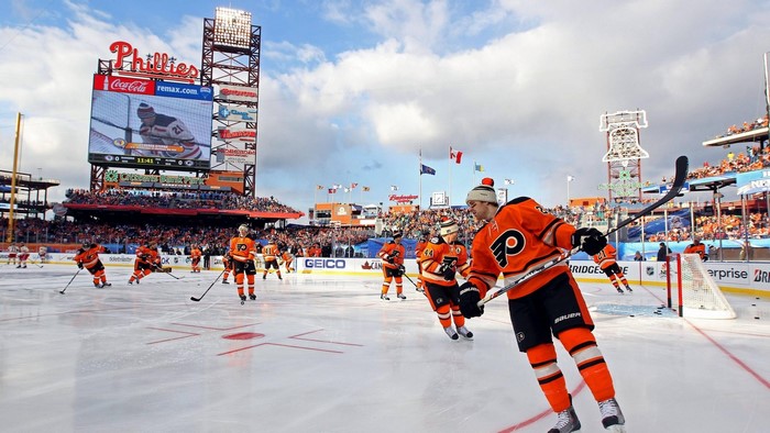 Philadelphia Flyers ice hockey game at Citizens Bank Park