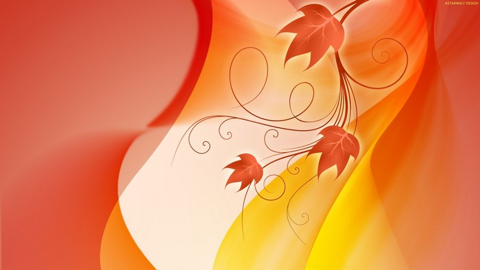 Autumn Leaves Swirl Design