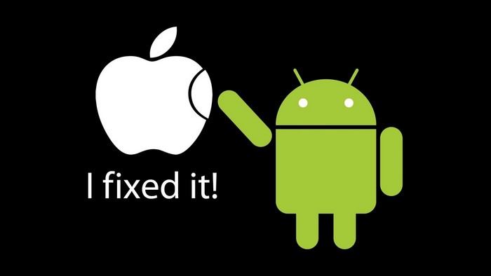 Android fixes Apple logo
