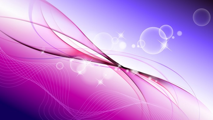Purple and Pink Abstract Swirls with Bubbles
