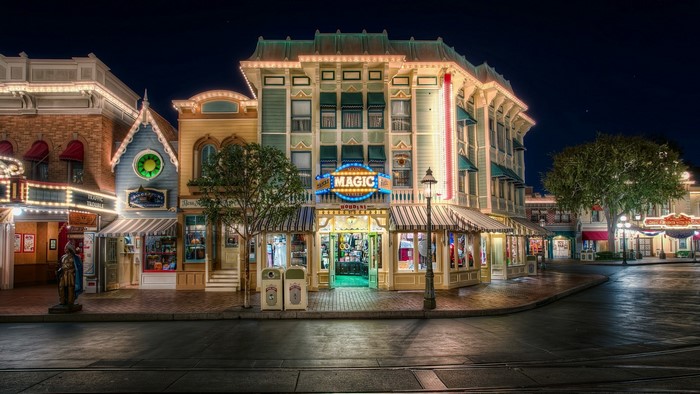Magic Shop on Main Street at Night