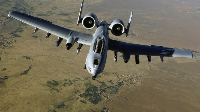 A-10 Thunderbolt II aircraft in flight