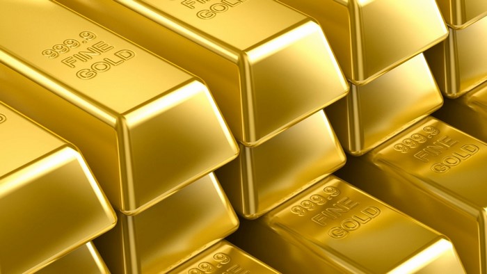 Stack of 999.9 Fine Gold Bars