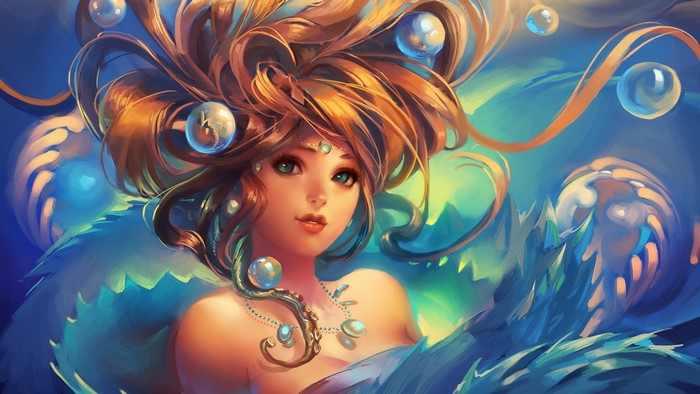Beautiful Game Girl with Bubbles