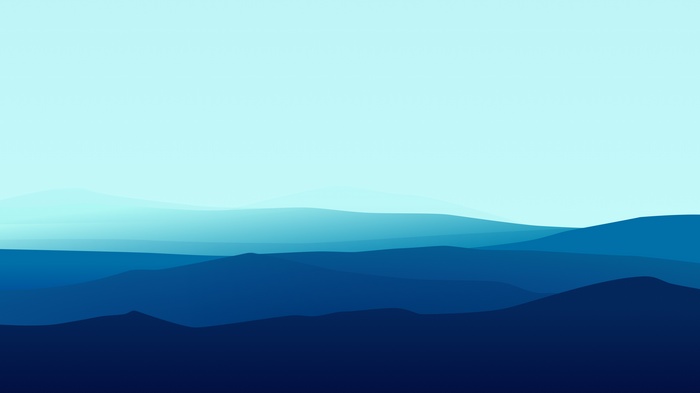 Minimalist Blue Mountains Landscape