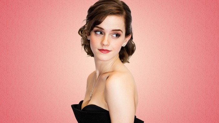 Emma Watson in a black dress