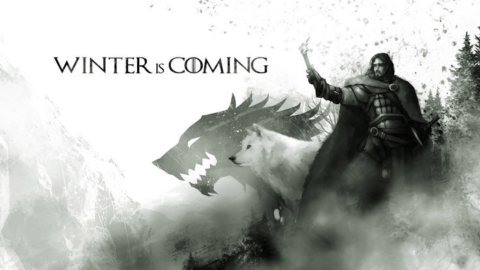 Jon Snow and Ghost from Game of Thrones