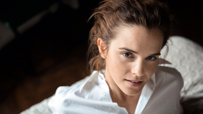 Emma Watson in a white shirt