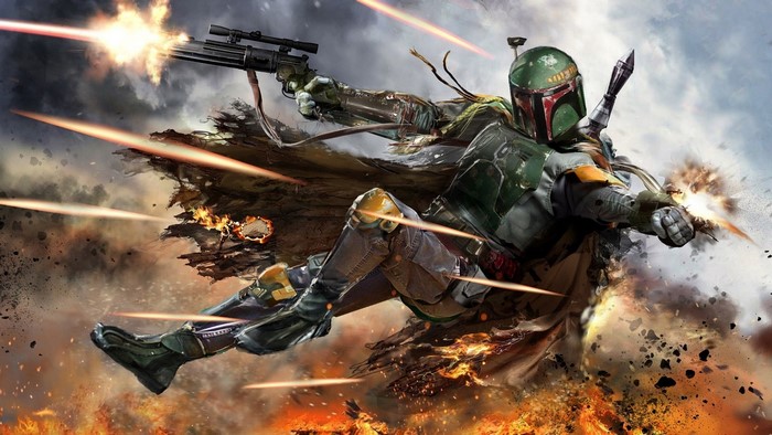 Boba Fett in action