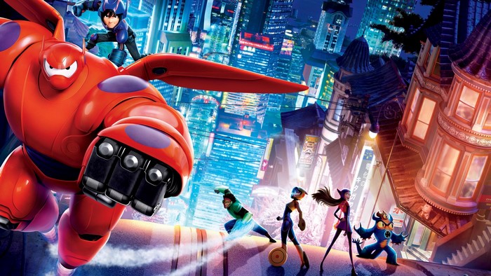 Big Hero 6 Baymax and Hiro in San Fransokyo