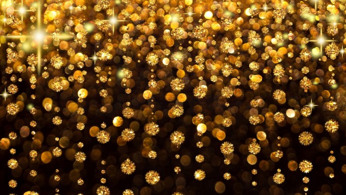 Golden Sparkle Bokeh Effect