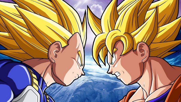 Goku and Vegeta Intense Face-Off Dragon Ball Z