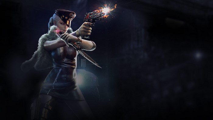 Woman with gun and knife from Crossfire