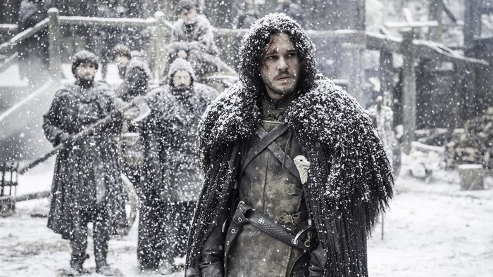 Jon Snow from Game of Thrones in snow