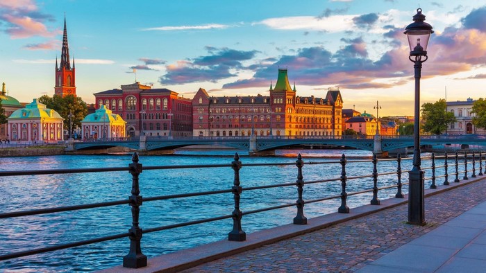 Stockholm Cityscape with River and Buildings