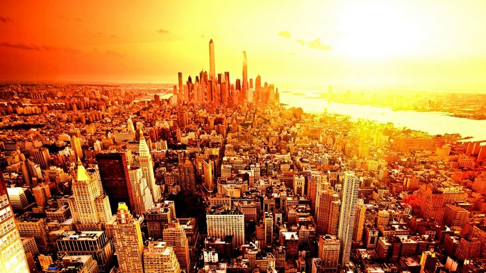 New York City Skyline at Sunset