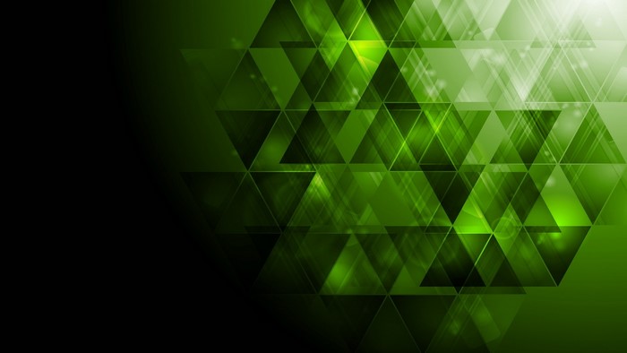 Abstract Green Geometric Triangles