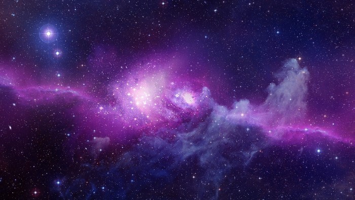 Purple and blue galaxy with stars